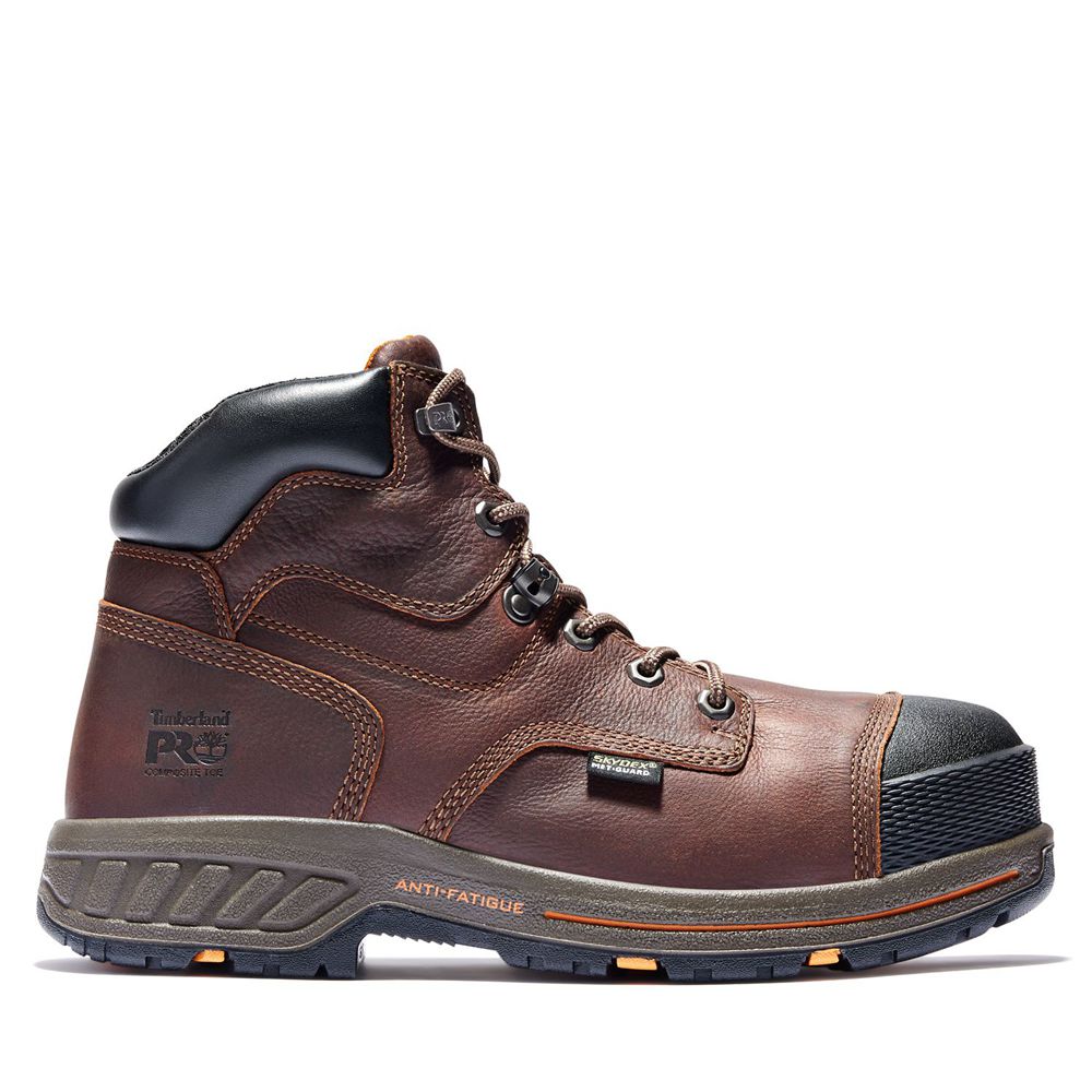 Bocanci De Muncă Timberland Barbati Maro/Negrii - Pro® Helix Hd 6\" Met Guard Comp Toe - Romania - HO